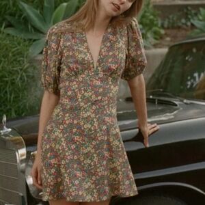 Doen Emilia Dress Mini in Green Valley Floral Size Medium